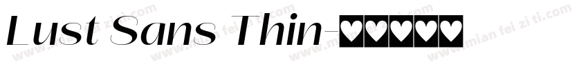 Lust Sans Thin字体转换